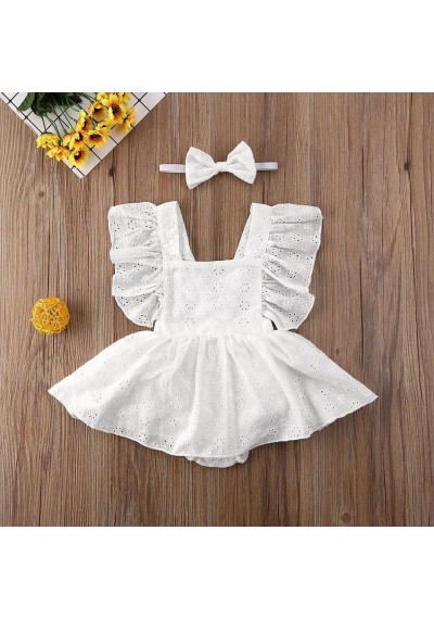 Baby Girl Linen Cotton Romper