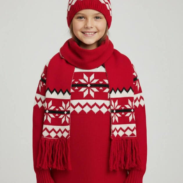 WB Μάλλινο πουλόβερ, κασκόλ και καπέλο