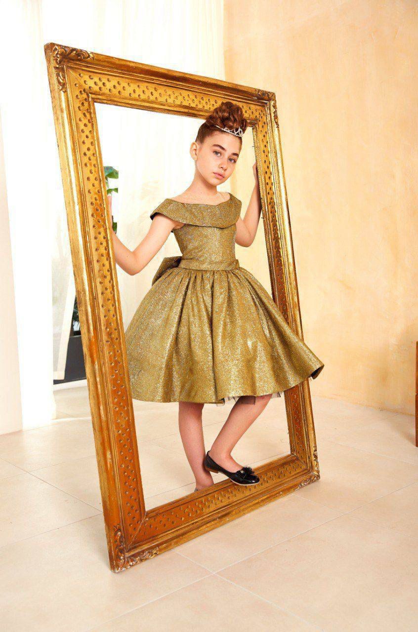 Belluchi Gold Sequin Dress - Image 2