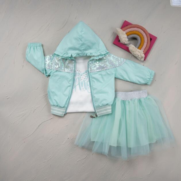Darlein Girls Tutu Σετ με Αδιάβροχο και γκλίτερ