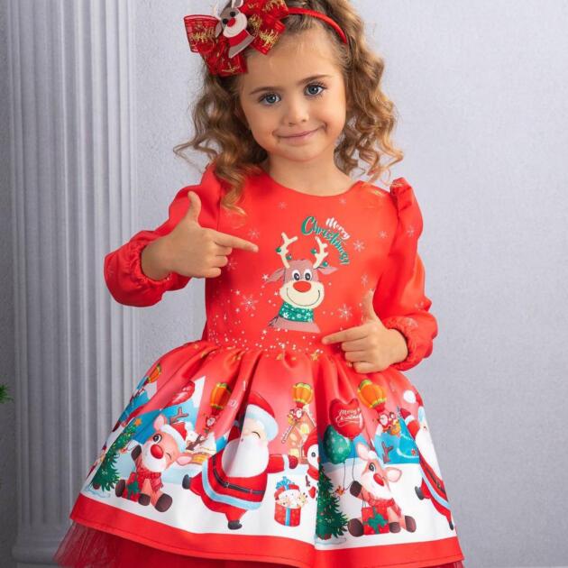 WB Φόρεμα Christmas Joy ,κόκκινο