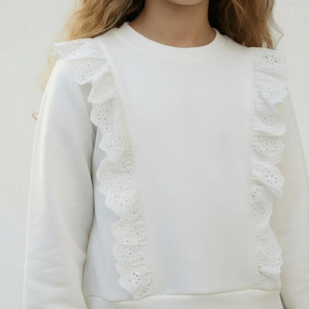 Little Star Design Φούτερ με δαντέλα