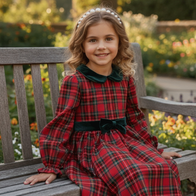 Celin Φόρεμα με σχέδιο καρό και τούλι