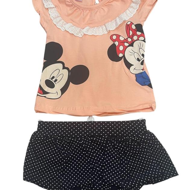 Σετ Μπλούζα και Σορτς με τη Minnie ,Πούδρα
