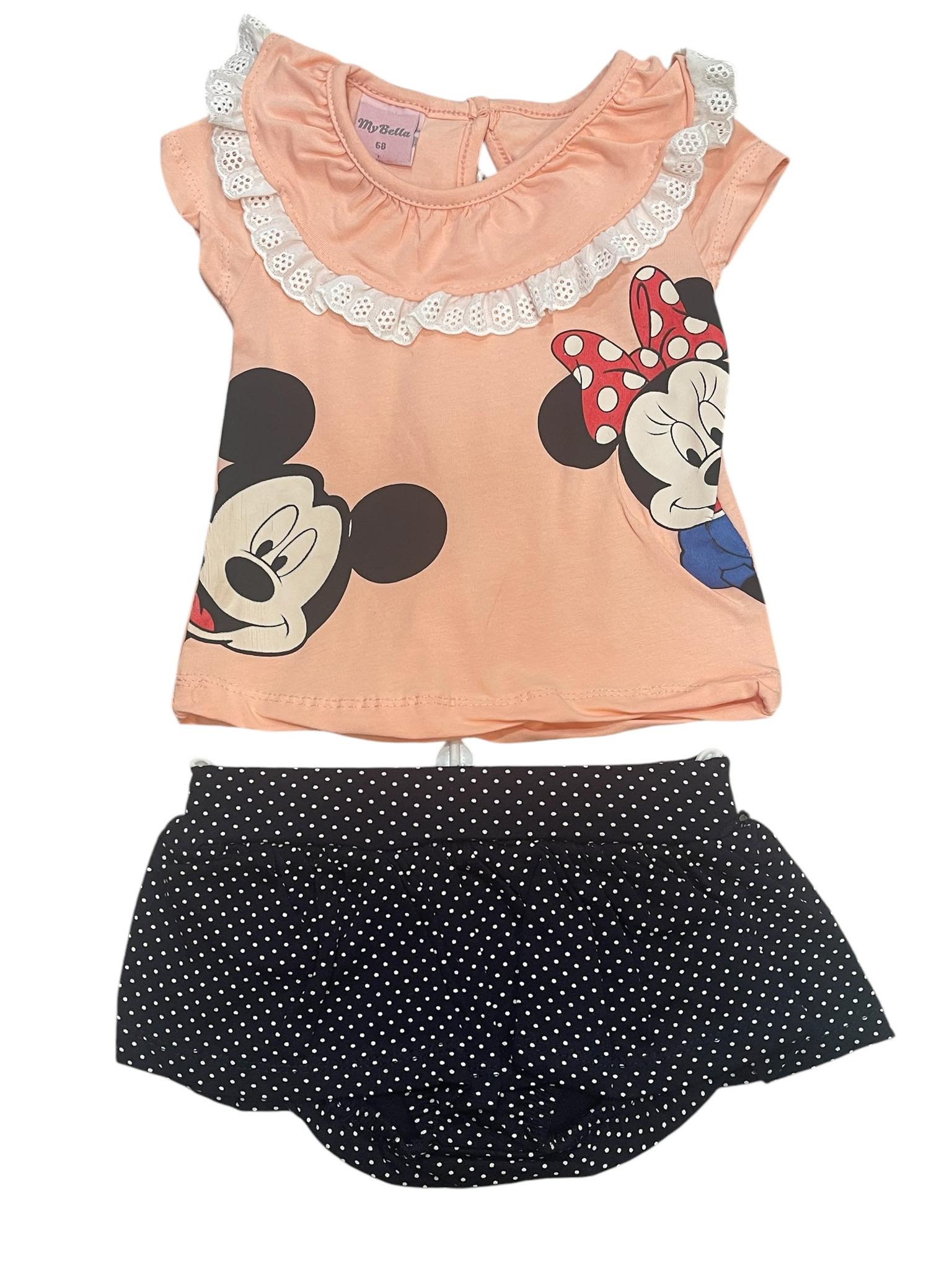 Σετ Μπλούζα και Σορτς με τη Minnie ,Πούδρα