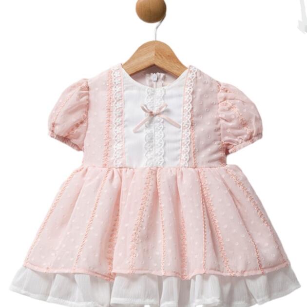 WB Luluby Φόρεμα από Βαμβάκι με Δαντέλα ,Pink