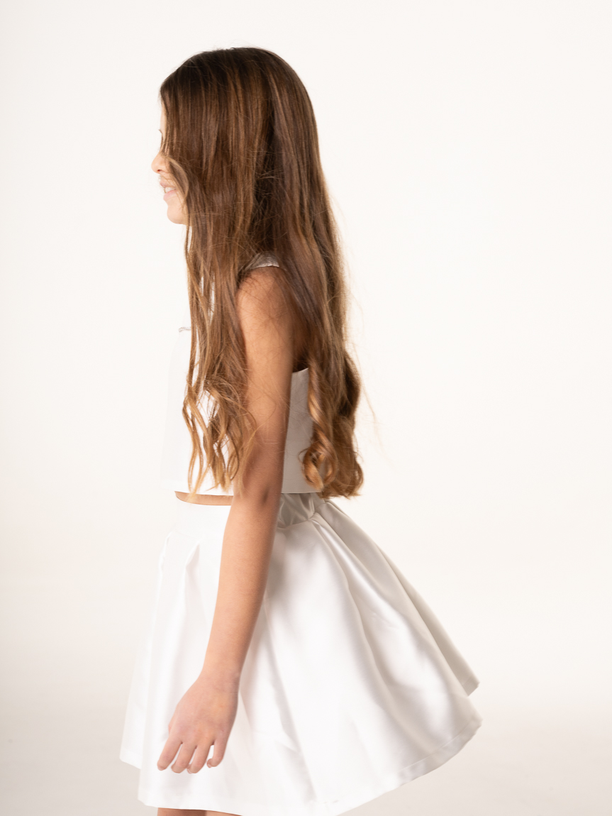 WB FEM SATIN σετ για κορίτσια crop top και φούστα - Image 5