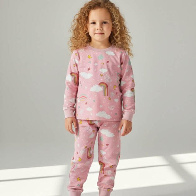 Παιδική Πιτζάμα 2 Τεμαχίων με Μοτίβα Ουρανού – 100% Λεπτό Βαμβάκι