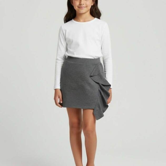 Little Star Ελαστική Φούστα με Πλαϊνό Βολάν | Limited Edition