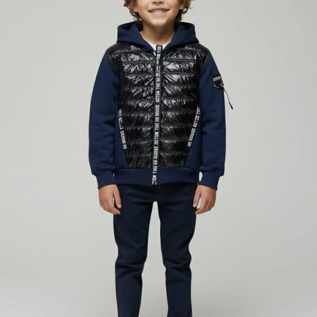 WB Αθλητική Ζακέτα Αγoριού με Αδιάβροχο Μπροστινό Μέρος με Fleece Επένδυση