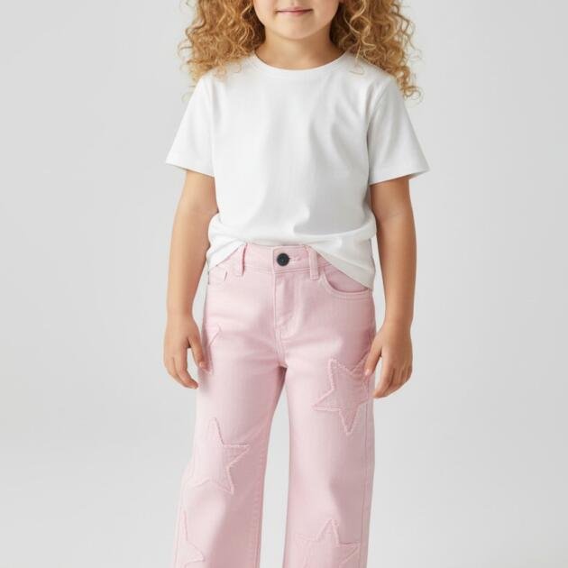 WB Τζιν Παντελόνι Κοριτσιού με Κεντημένα Αστέρια