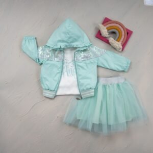 Darlein Girls Tutu Σετ με Αδιάβροχο και γκλίτερ